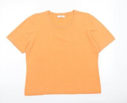 Womens UK Size 16 Classic Orange Pullover Jumper