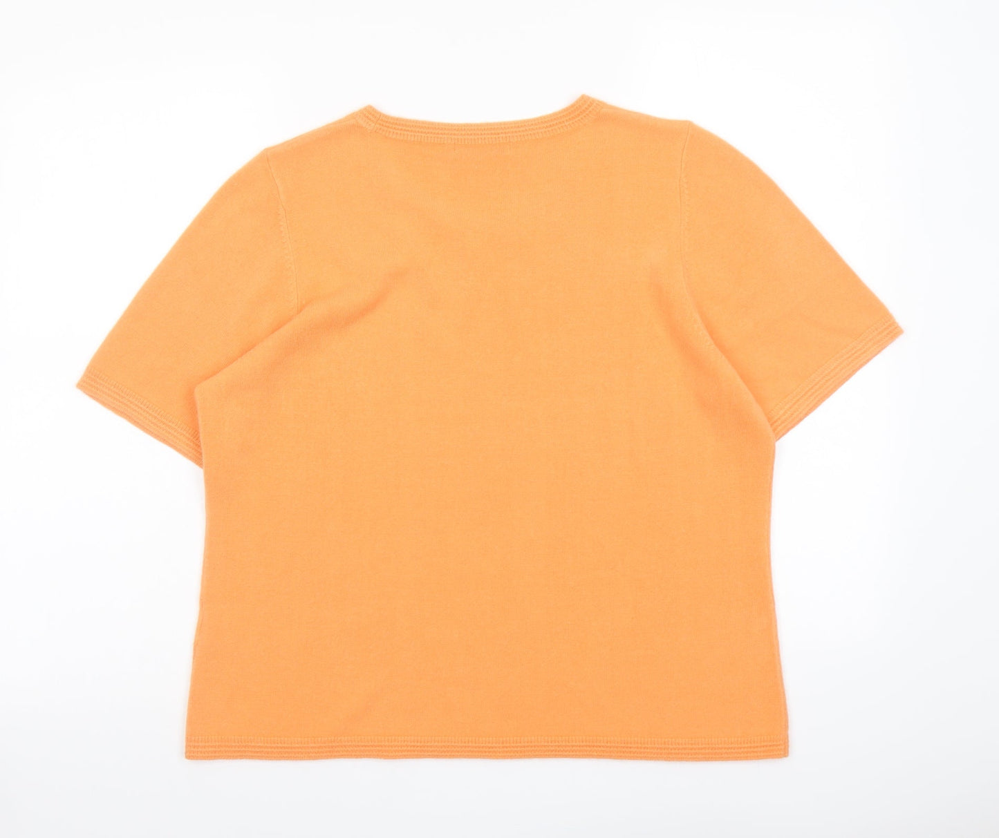 Womens UK Size 16 Classic Orange Pullover Jumper