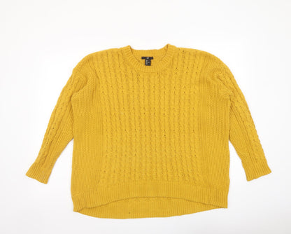 Womens UK Size M H&M Yellow Pullover Jumper