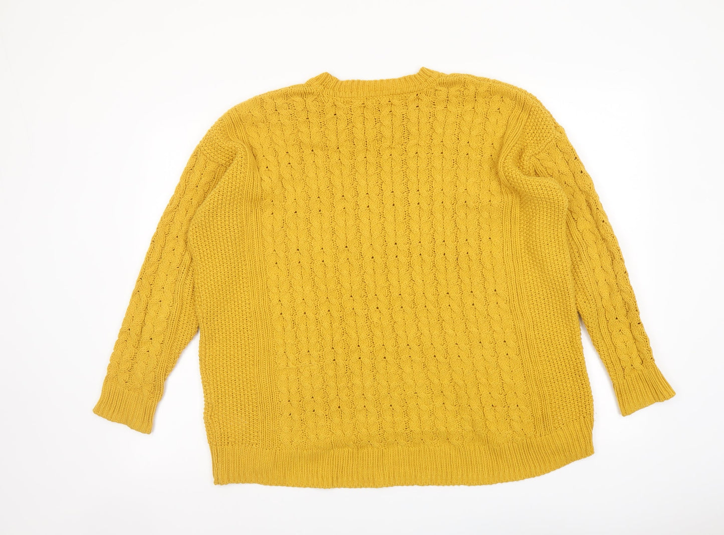 Womens UK Size M H&M Yellow Pullover Jumper