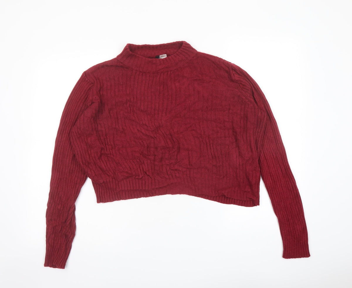 Womens UK Size M H&M Red Pullover Jumper