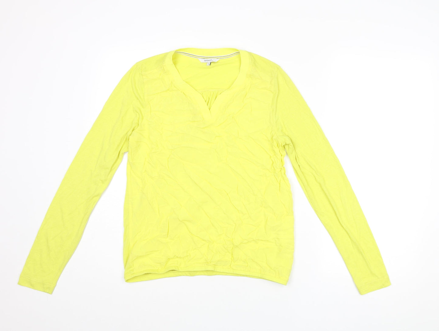 Womens UK Size S Sandwich Yellow Basic Blouse