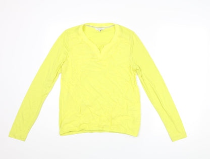 Womens UK Size S Sandwich Yellow Basic Blouse
