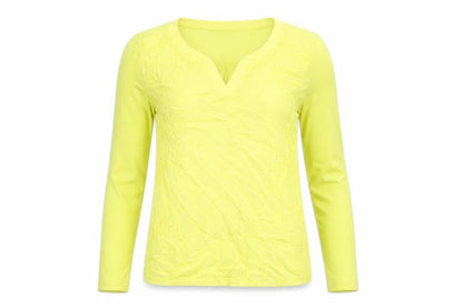 Womens UK Size S Sandwich Yellow Basic Blouse
