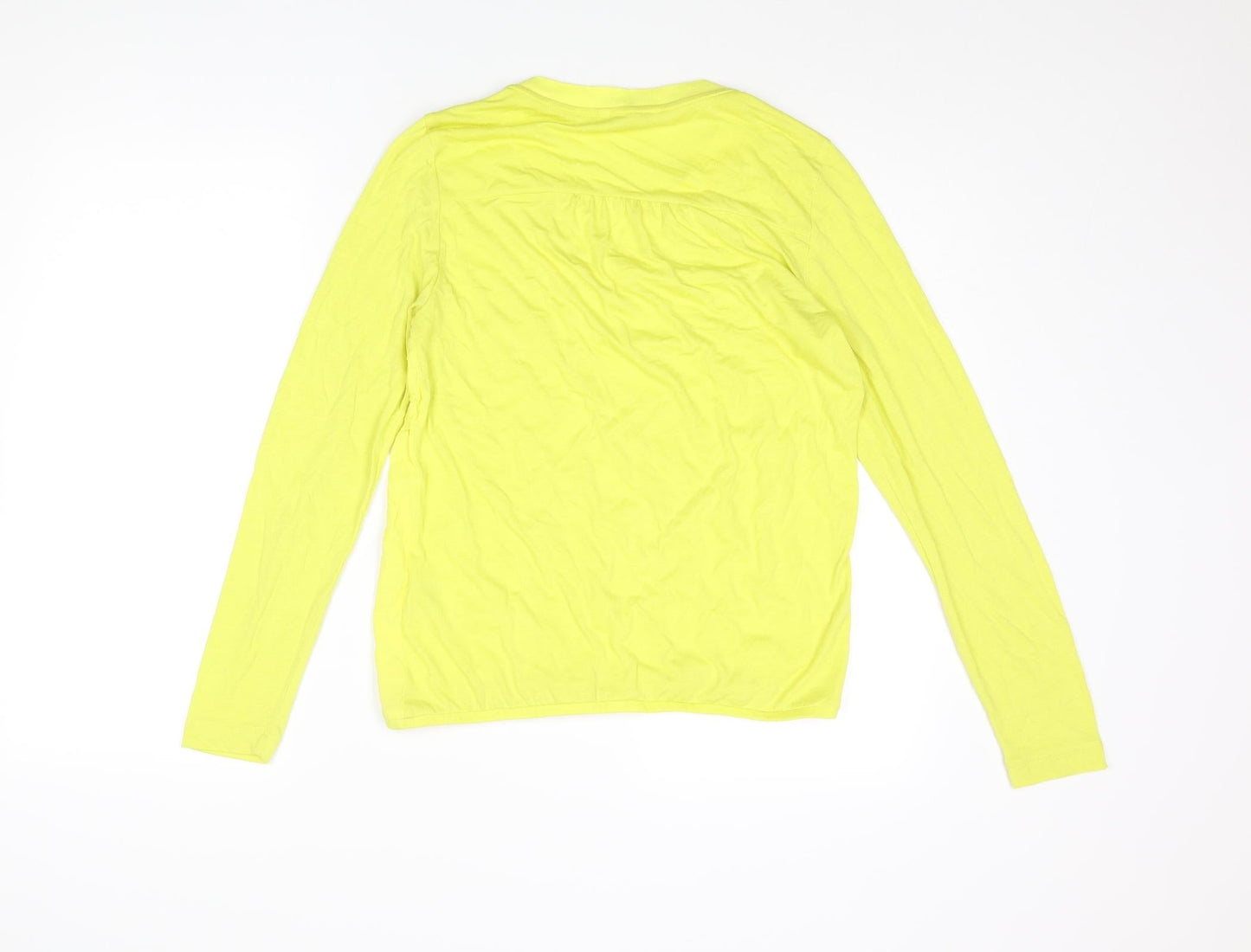 Womens UK Size S Sandwich Yellow Basic Blouse