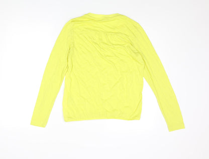 Womens UK Size S Sandwich Yellow Basic Blouse