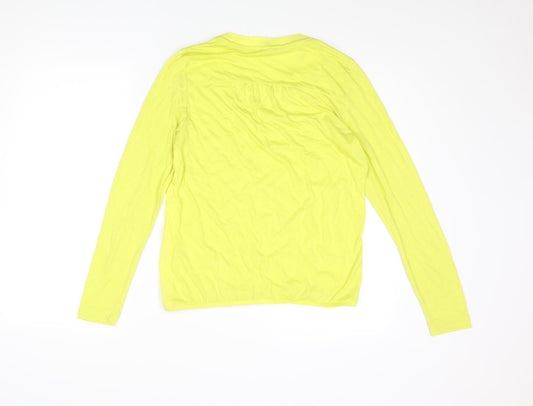 Womens UK Size S Sandwich Yellow Basic Blouse