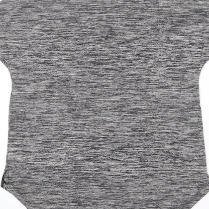 USA Pro Womens Grey Nylon Basic T-Shirt Size 8 Round Neck Pullover