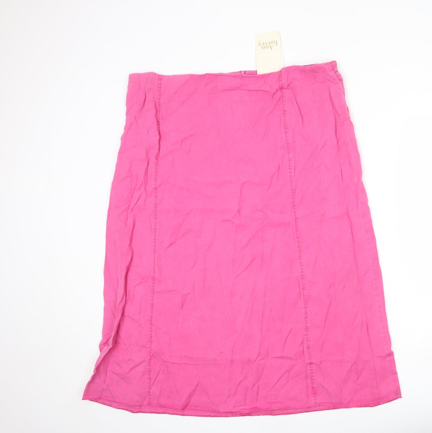 Ann Harvey Womens Pink Polyester A-Line Skirt Size 22 Zip