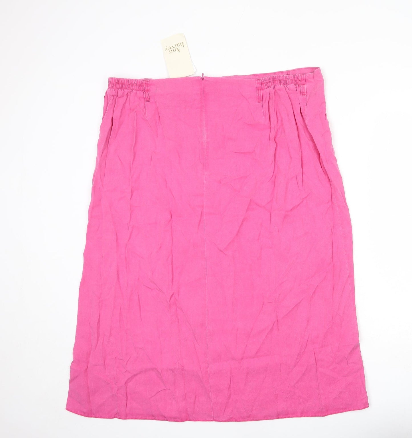 Ann Harvey Womens Pink Polyester A-Line Skirt Size 22 Zip