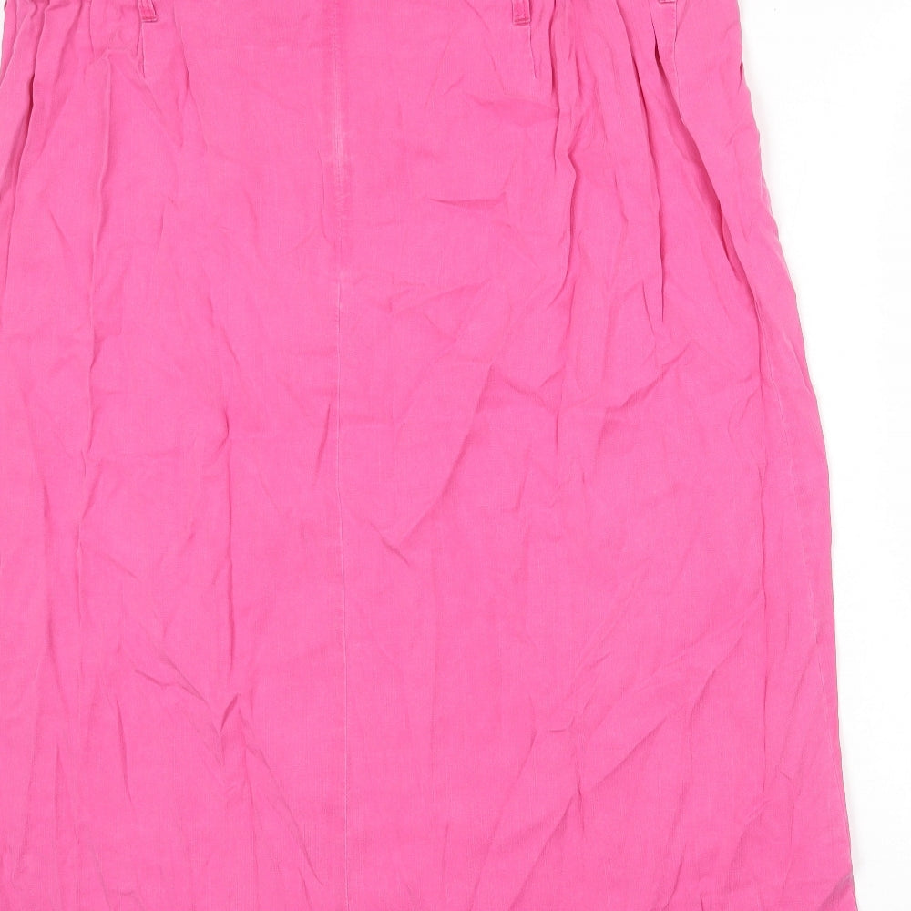 Ann Harvey Womens Pink Polyester A-Line Skirt Size 22 Zip