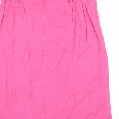 Ann Harvey Womens Pink Polyester A-Line Skirt Size 22 Zip