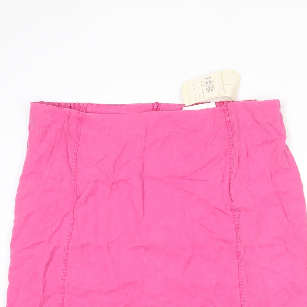 Ann Harvey Womens Pink Polyester A-Line Skirt Size 22 Zip
