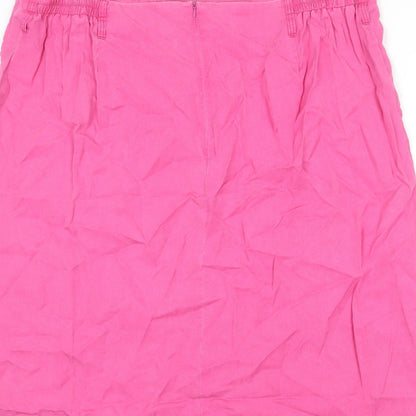 Ann Harvey Womens Pink Polyester A-Line Skirt Size 22 Zip