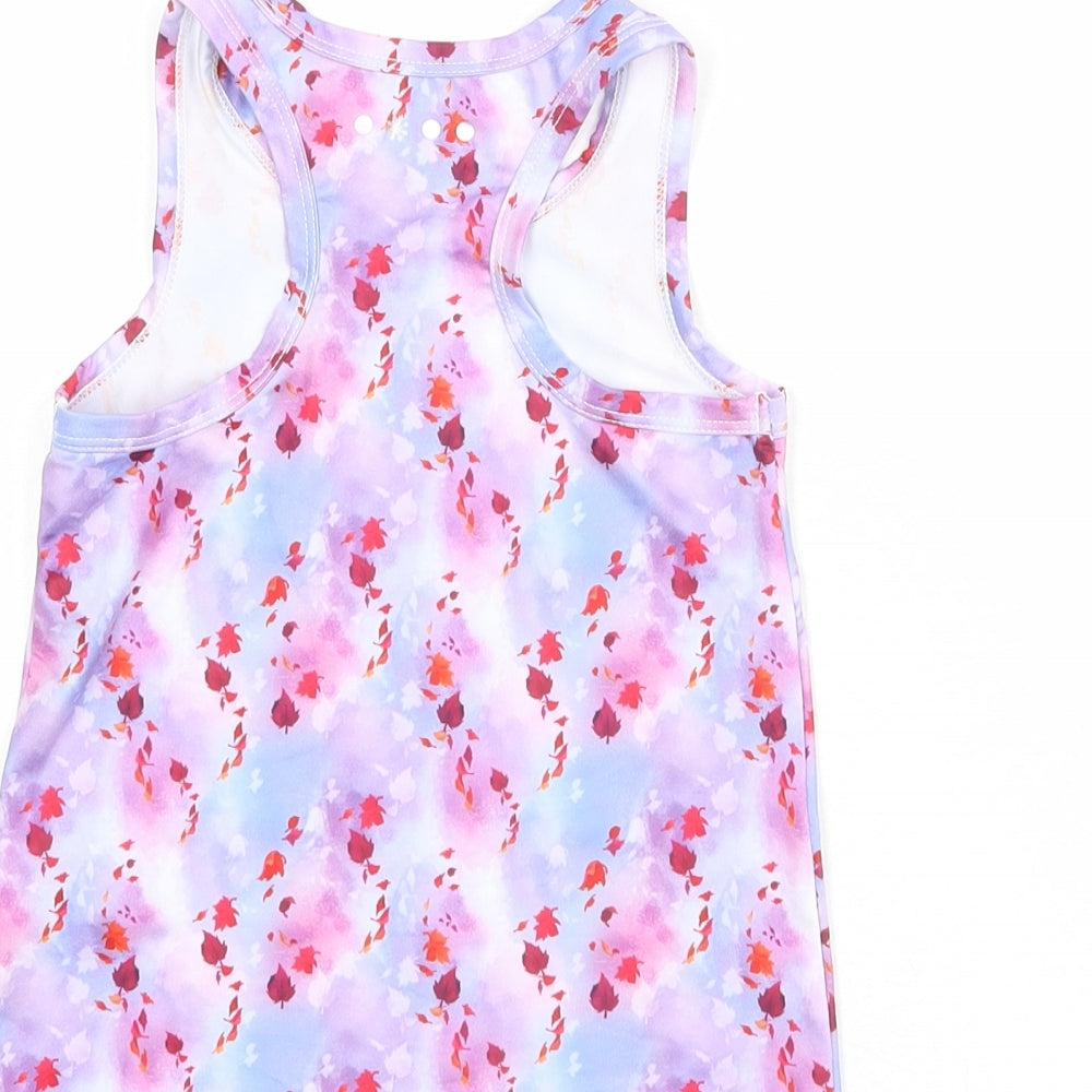 Souluxe Girls Multicoloured Geometric Polyester Basic Tank Size 2-3 Years Round Neck Pullover