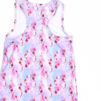 Souluxe Girls Multicoloured Geometric Polyester Basic Tank Size 2-3 Years Round Neck Pullover