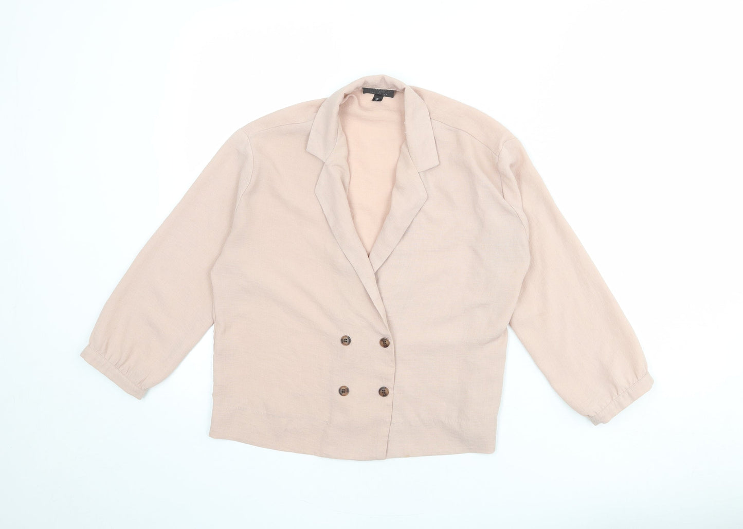 Womens UK Size 8 Topshop Pink Basic Blouse