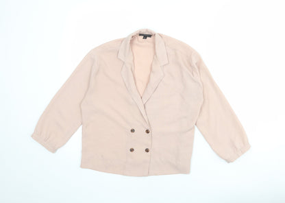 Womens UK Size 8 Topshop Pink Basic Blouse
