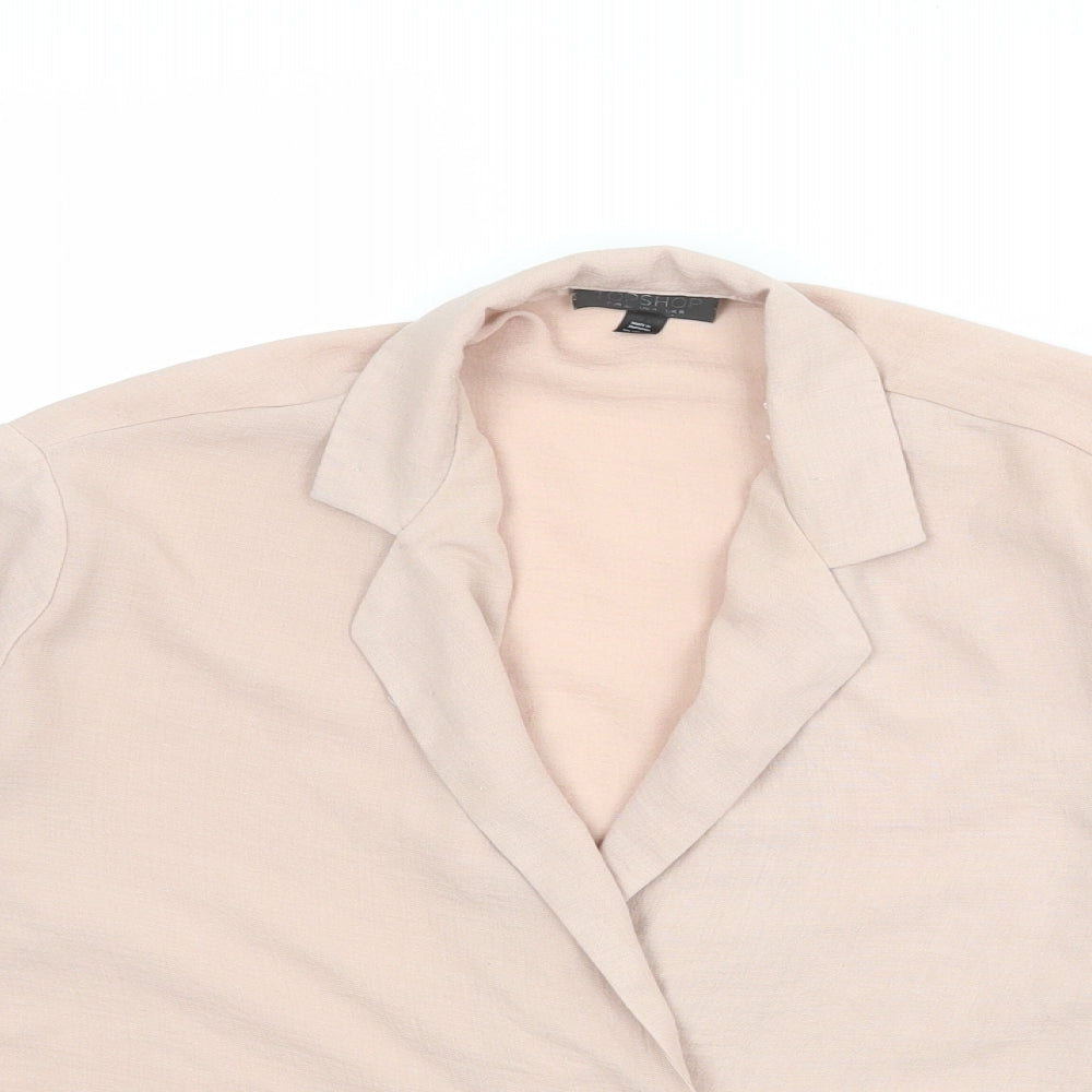 Womens UK Size 8 Topshop Pink Basic Blouse