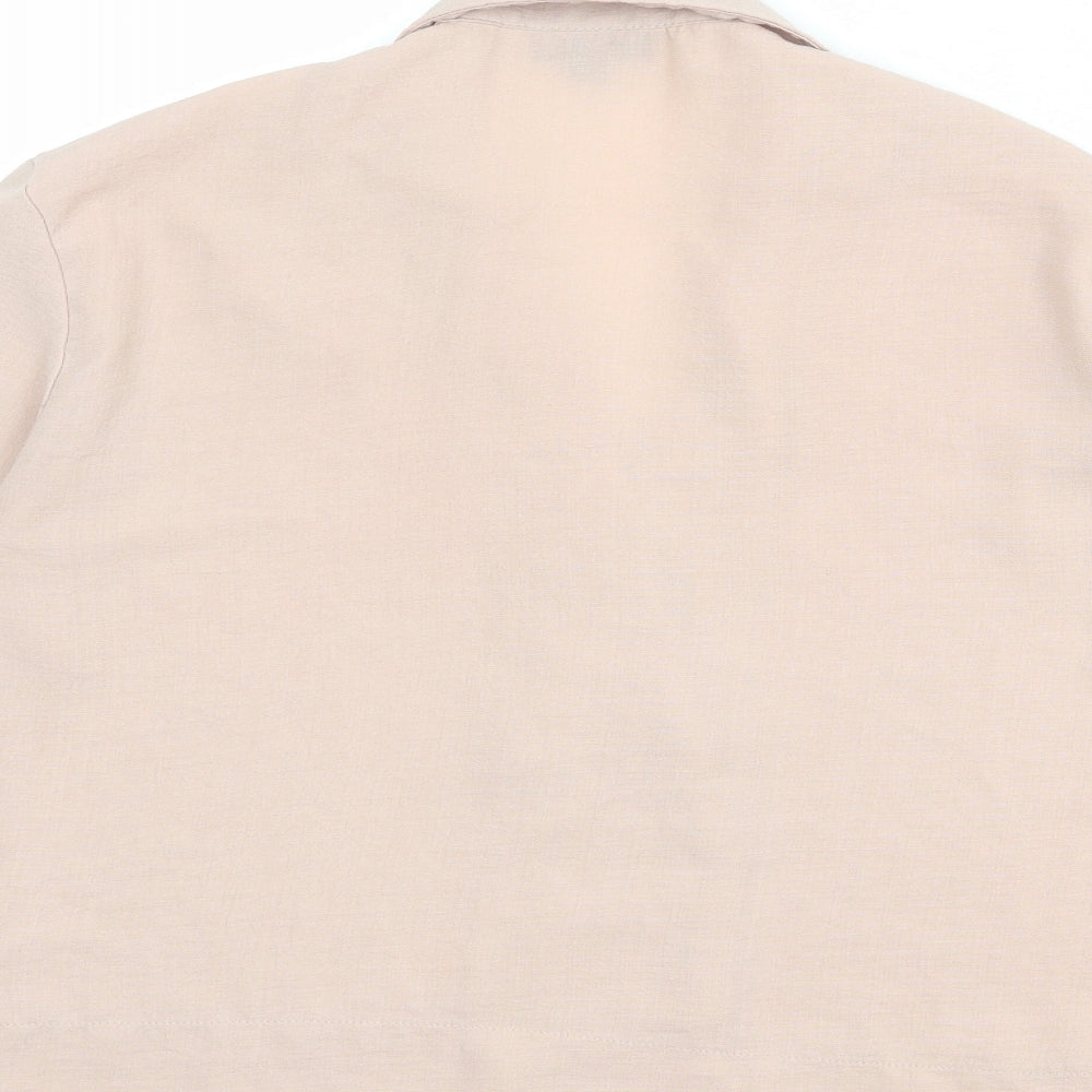 Womens UK Size 8 Topshop Pink Basic Blouse