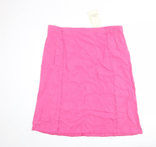 Ann Harvey Womens Pink Polyester A-Line Skirt Size 22 Zip