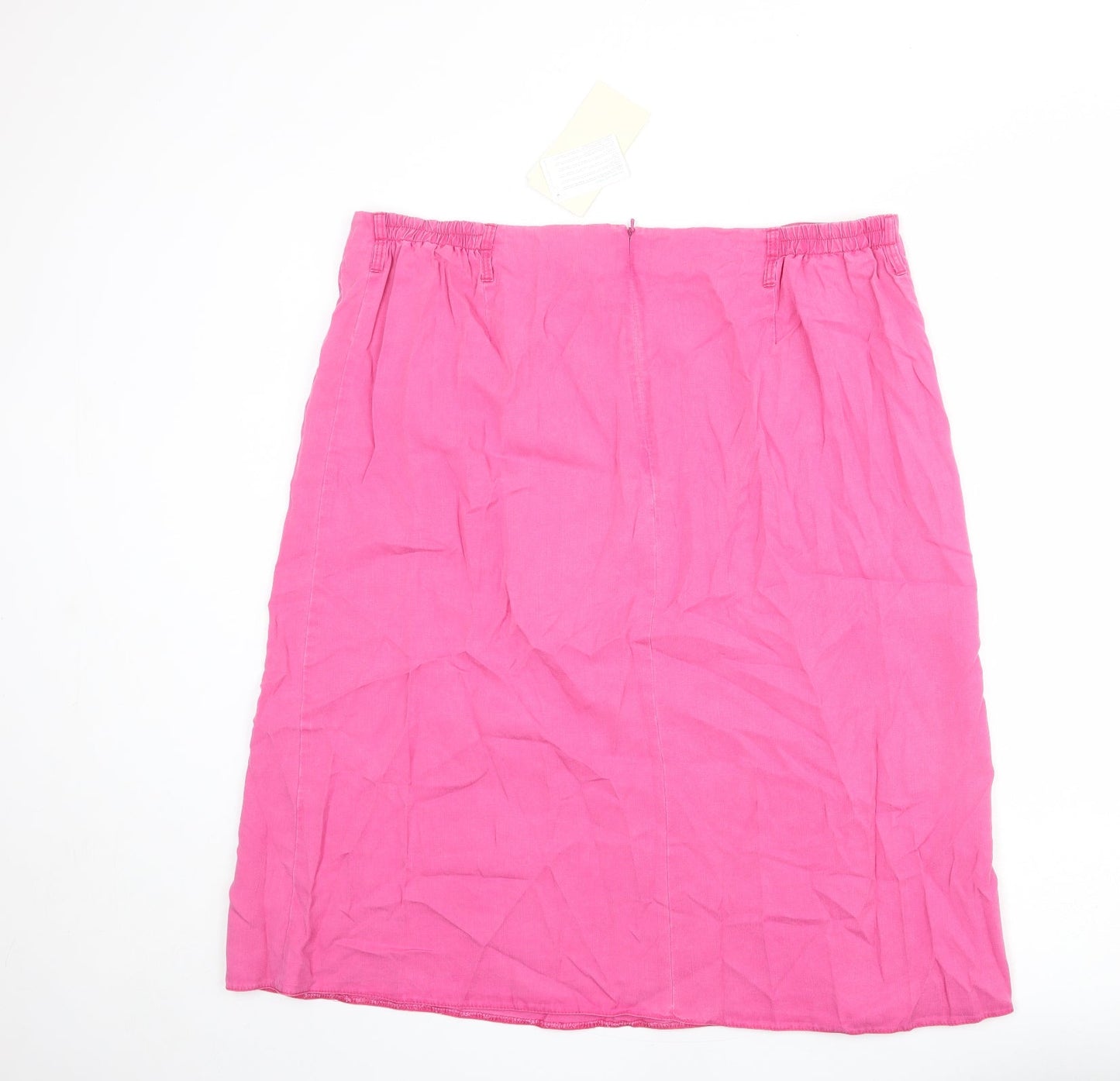 Ann Harvey Womens Pink Polyester A-Line Skirt Size 22 Zip