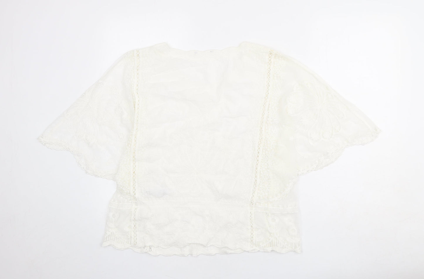 Womens UK Size L New Look Ivory Basic Blouse