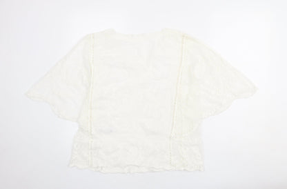 Womens UK Size L New Look Ivory Basic Blouse