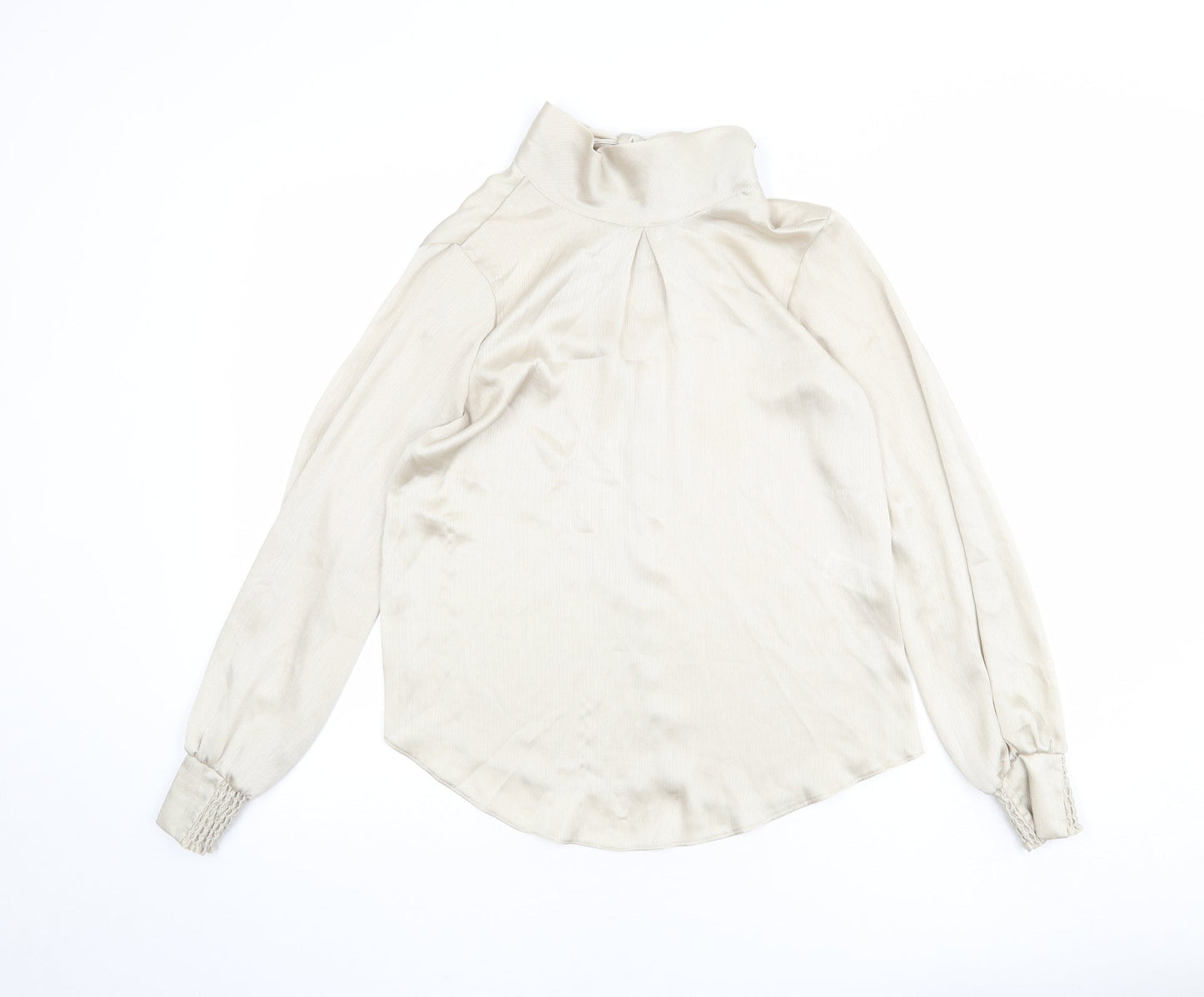 Womens UK Size 6 Dorothy Perkins Beige Basic Blouse