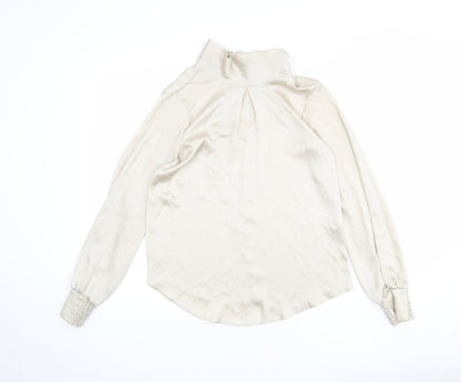 Womens UK Size 6 Dorothy Perkins Beige Basic Blouse