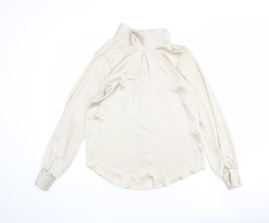Womens UK Size 6 Dorothy Perkins Beige Basic Blouse