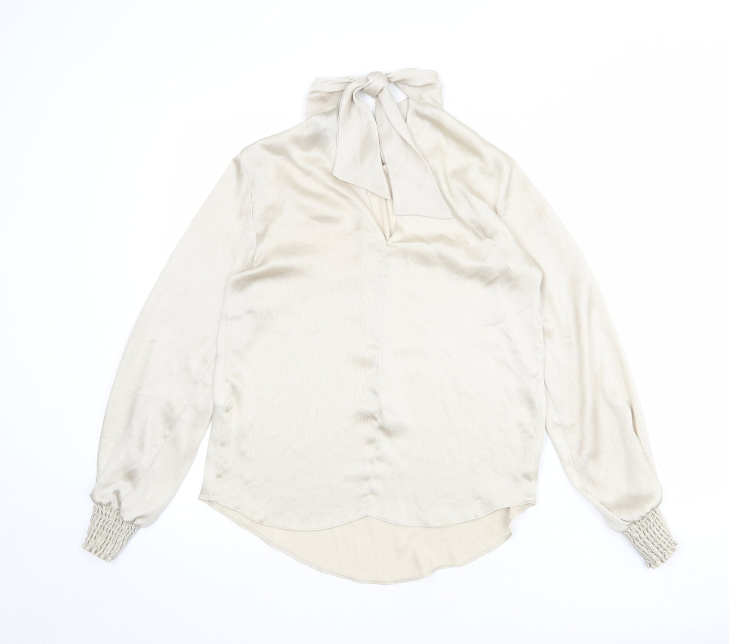Womens UK Size 6 Dorothy Perkins Beige Basic Blouse
