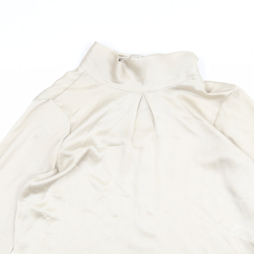 Womens UK Size 6 Dorothy Perkins Beige Basic Blouse
