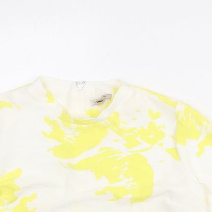 Womens UK Size 12 Limited Edition White Basic T-Shirt