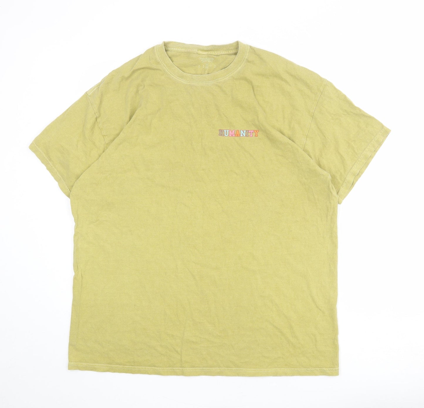 Womens UK Size M Urban Outfitters Green Basic T-Shirt