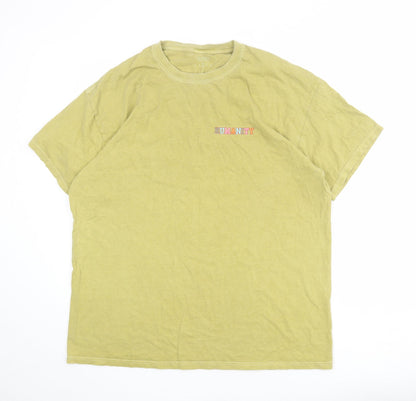 Womens UK Size M Urban Outfitters Green Basic T-Shirt