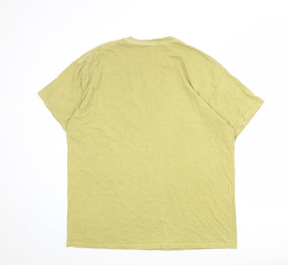 Womens UK Size M Urban Outfitters Green Basic T-Shirt