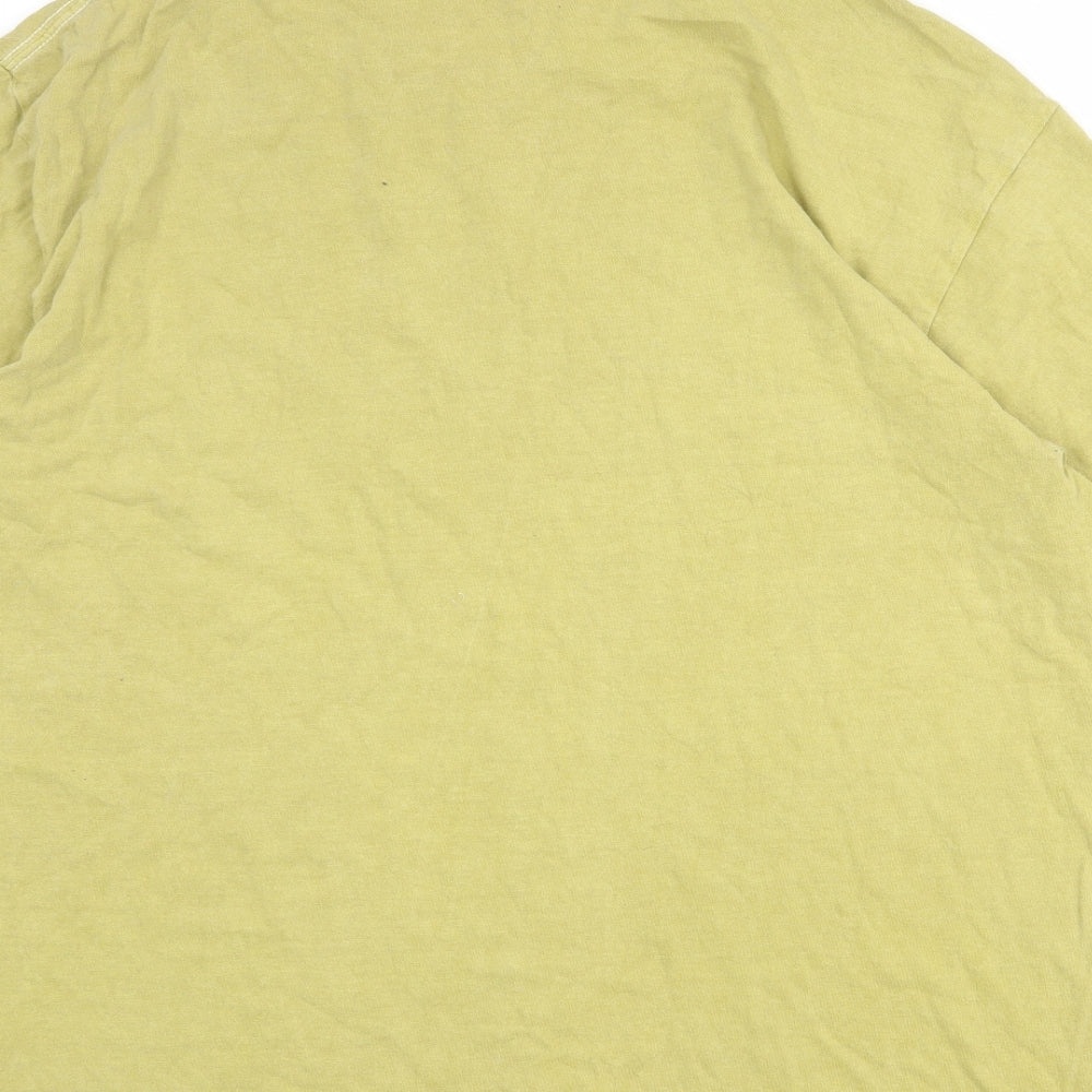 Womens UK Size M Urban Outfitters Green Basic T-Shirt