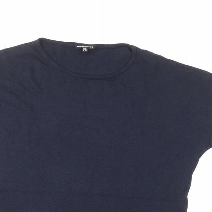 Womens UK Size 8 Warehouse Blue Pullover Jumper