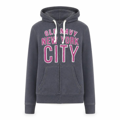 Old Navy Womens Blue Cotton Full Zip Hoodie Size M Zip