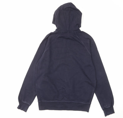 Earth Positive Girls Blue Cotton Pullover Hoodie Size S Pullover