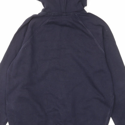 Earth Positive Girls Blue Cotton Pullover Hoodie Size S Pullover