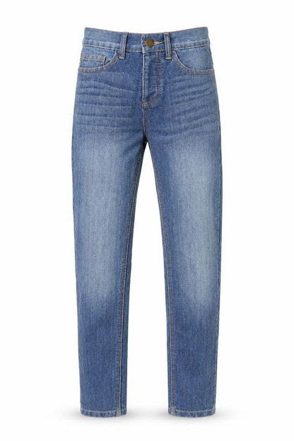 Denim & Co. Womens Blue Cotton Skinny Jeans Size 26 in L30 in Slim Button - Washed Denim Look