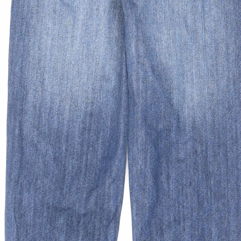 Denim & Co. Mens Blue Cotton Skinny Jeans Size 26 in L30 in Slim Button - Washed Denim Look