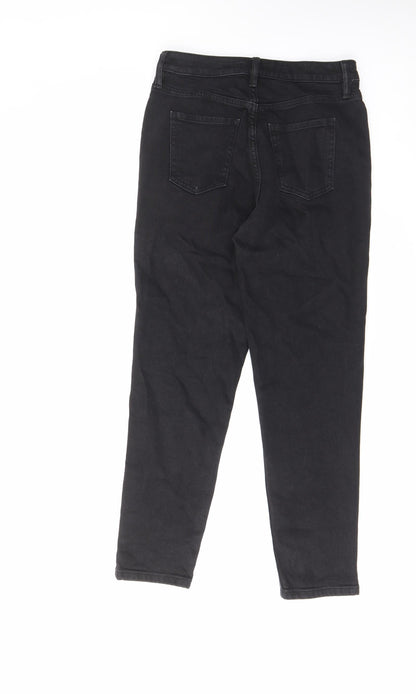 F&F Womens Black Cotton Skinny Jeans Size 6 L26 in Regular Zip