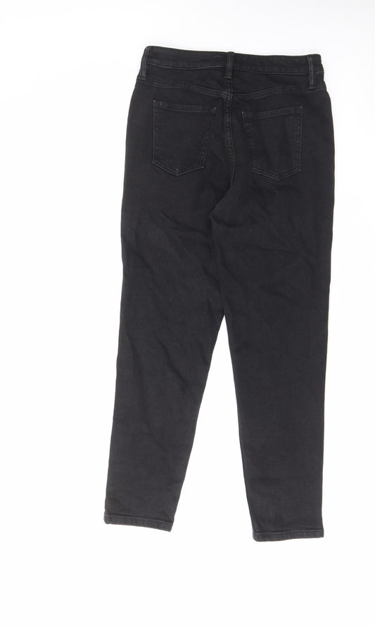 F&F Womens Black Cotton Skinny Jeans Size 6 L26 in Regular Zip