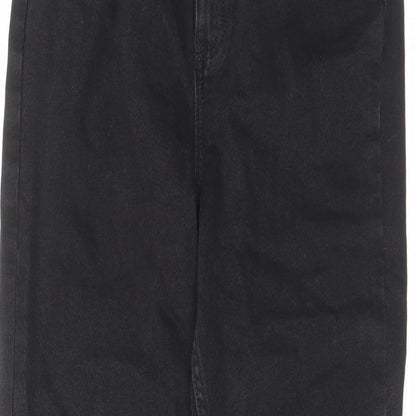 F&F Womens Black Cotton Skinny Jeans Size 6 L26 in Regular Zip
