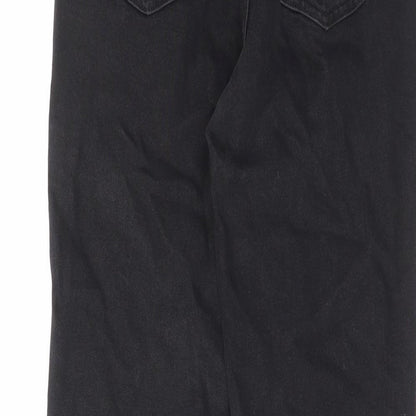 F&F Womens Black Cotton Skinny Jeans Size 6 L26 in Regular Zip
