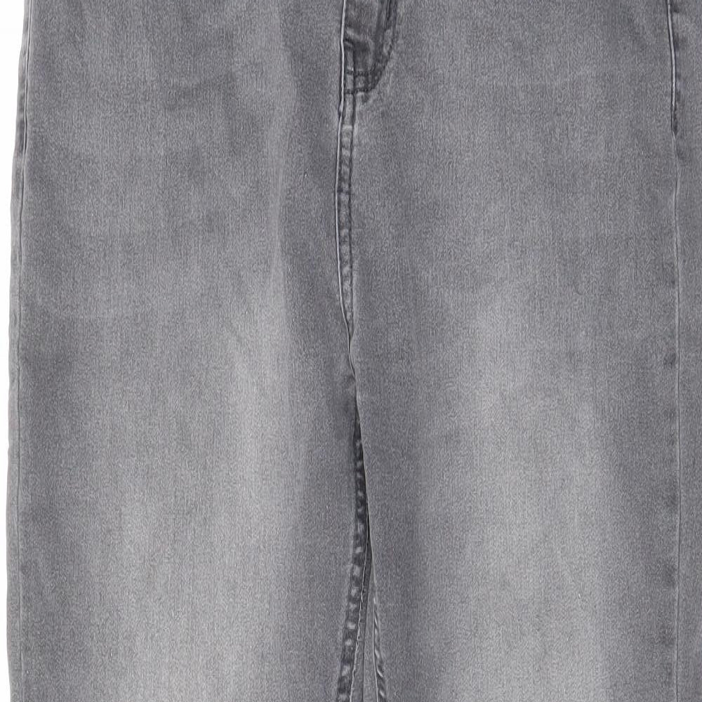 Symbol Womens Grey Cotton Skinny Jeans Size 32 in L26 in Regular Zip