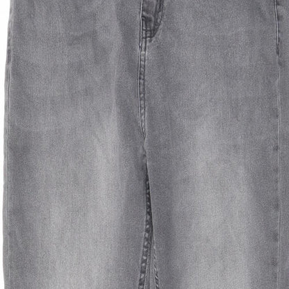 Symbol Womens Grey Cotton Skinny Jeans Size 32 in L26 in Regular Zip
